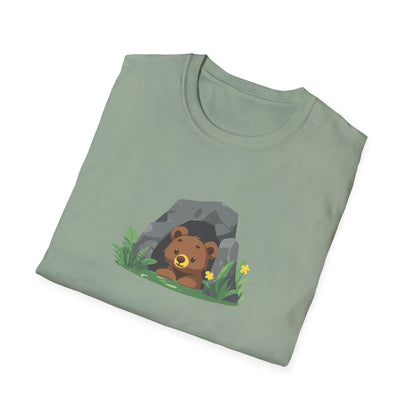 Adorable Bear Cave T-Shirt | Cute Woodland Animal Graphic Tee | Perfect for Nature Lovers, National Park Enthusiasts, and Outdoor Adventures