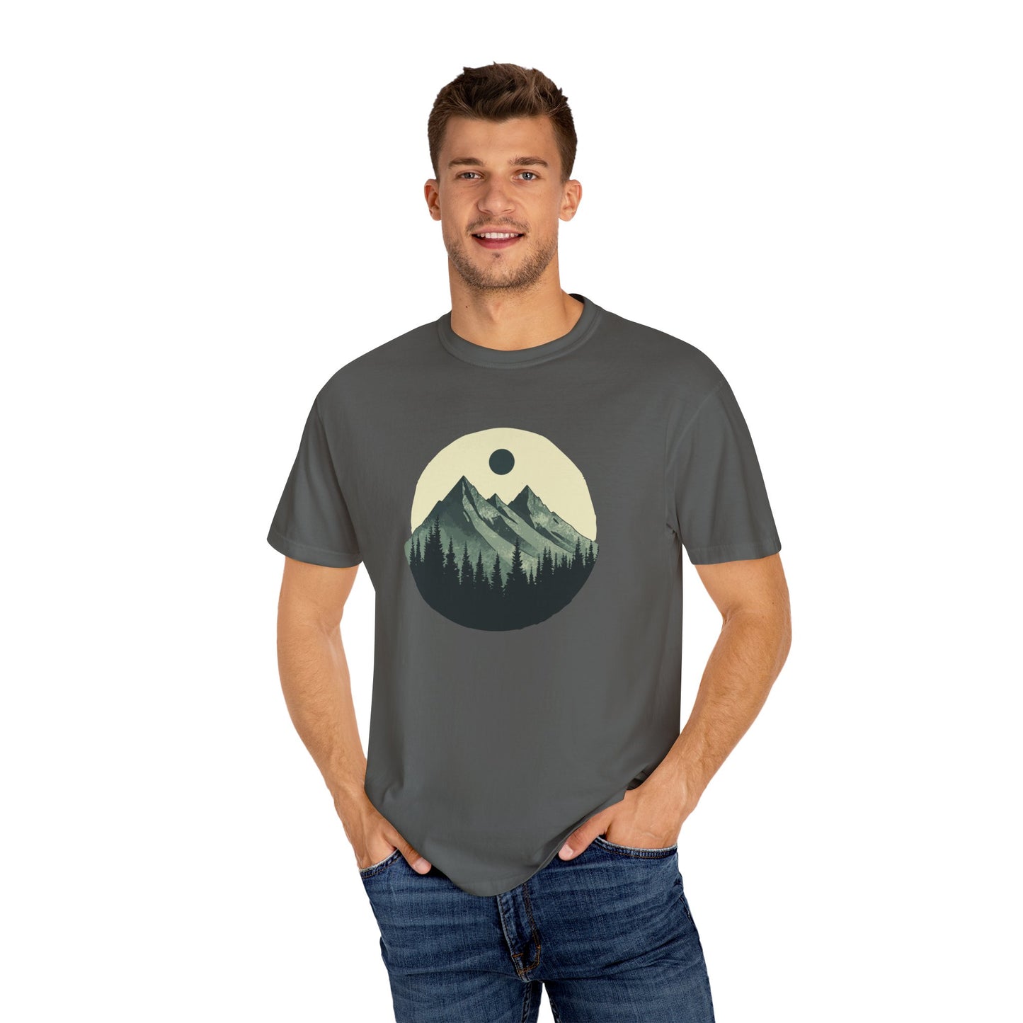 Mountain Peaks Nature T-Shirt - Minimalist Mountain Design | Outdoor Graphic Tee | Adventure Apparel