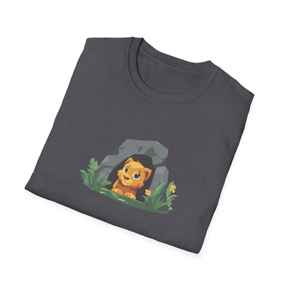 Adorable Mountain Lion Cave T-Shirt | Cute Animal Graphic Tee | Perfect for Nature Lovers, National Park Enthusiasts, and Outdoor Adventures