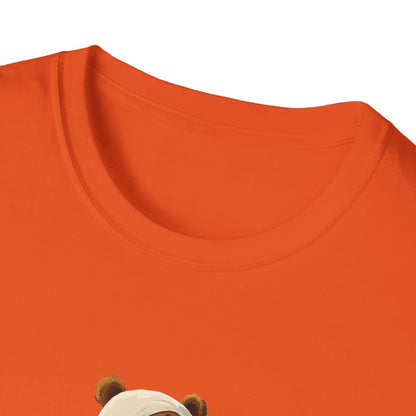 Adorable Bear Family Halloween T-Shirt | Cute Mother Bear & Cubs | Orange Fall Shirt | Halloween Gift | Bear Cubs in Ghost Costumes