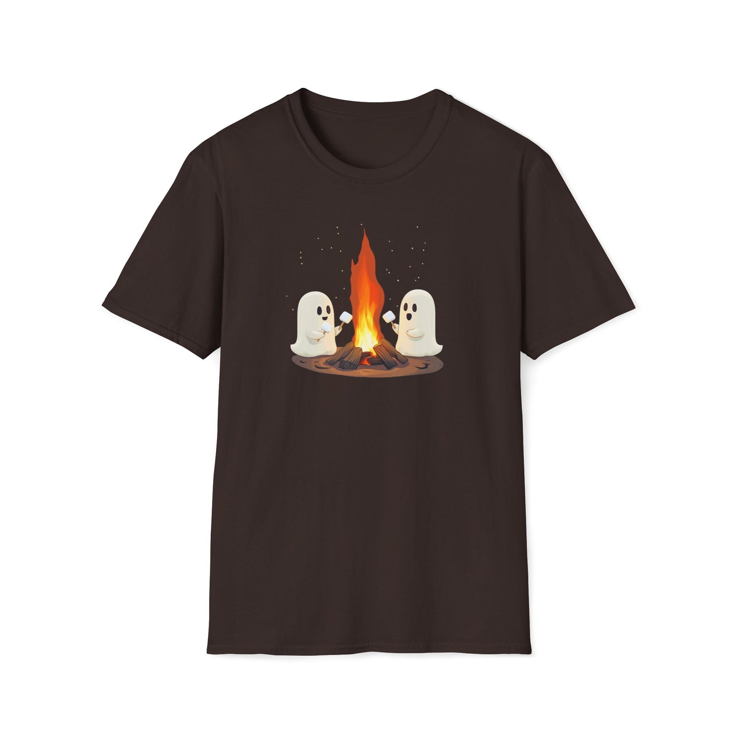 Halloween Ghost Campfire T-Shirt, Camping Shirt, Cute Spooky Tee, Halloween Party Outfit, Halloween 2024, Ghostly Campfire