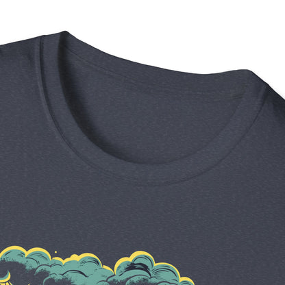 Mountain Storm Unisex T-Shirt, Nature Scene Lightning Graphic Tee, Outdoor Adventure Shirt, Hiking Gift, Nature Lover Top