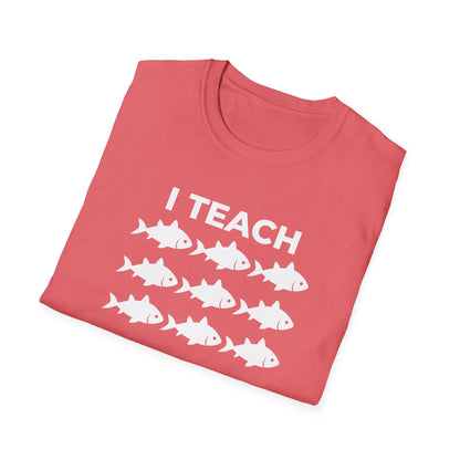 I Teach School T-Shirt | Minimalist Teacher Shirt | School of Fish Shirt | Gift for Teachers