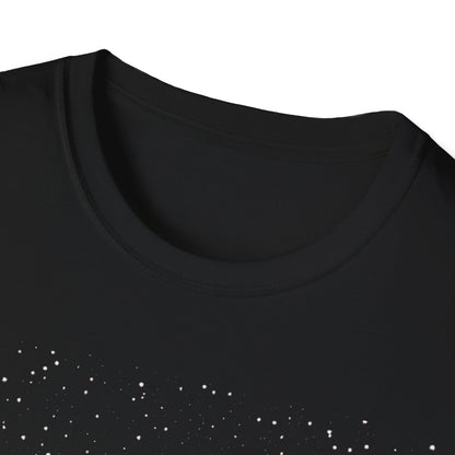 Geometric Mountain Night Sky T-Shirt - Abstract Nature Graphic Tee - Hiking and Adventure Outdoor Apparel - Men's Outdoor Shirt Gift