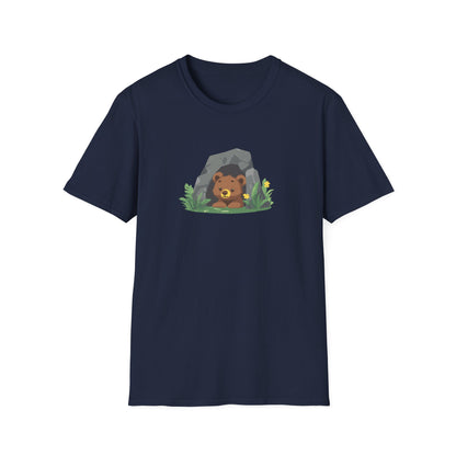 Adorable Bear Cave T-Shirt | Cute Woodland Animal Graphic Tee | Perfect for Nature Lovers, National Park Enthusiasts, and Outdoor Adventures