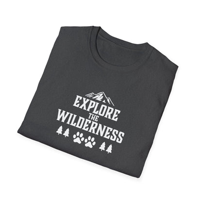 Mountain Adventure T-Shirt | Outdoor Nature Lover Tee, Hiking & Camping Shirt | Wilderness Exploration Apparel, Mountains and Paw Prints