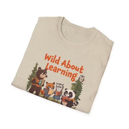 Woodland Animals Back to School T-Shirt, Cute forest Animals Teacher Gift, Wild for Learning, Nature Lover Shirt, Gift for Teachers