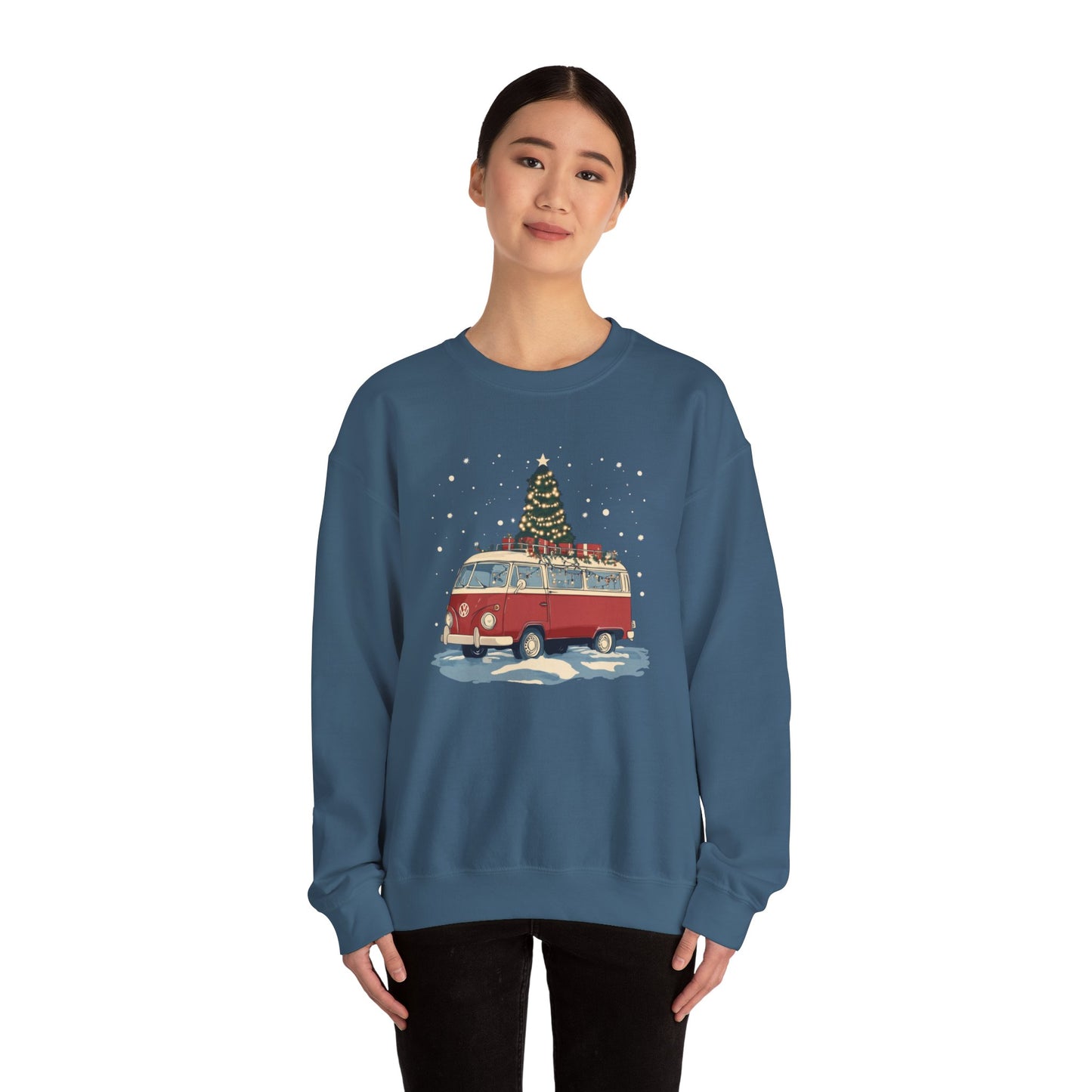 Christmas Van Life Sweatshirt | Cozy Holiday Camper Sweater | Festive Gift for Van Life Lovers and Outdoor Adventurers, Merry Van Life