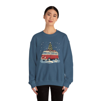 Christmas Van Life Sweatshirt | Cozy Holiday Camper Sweater | Festive Gift for Van Life Lovers and Outdoor Adventurers, Merry Van Life