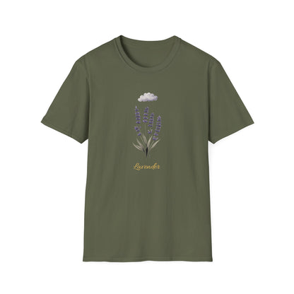 Lavender Calm T-Shirt | Wildflower Shirt for Women | Botanical Nature Mood Tee | Minimalist Floral T-Shirt | Soft Retro Gift for Her