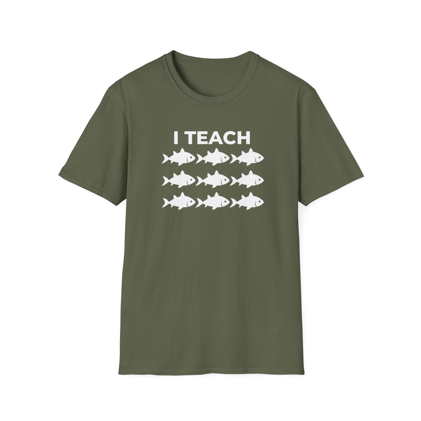 I Teach School T-Shirt | Minimalist Teacher Shirt | School of Fish Shirt | Gift for Teachers