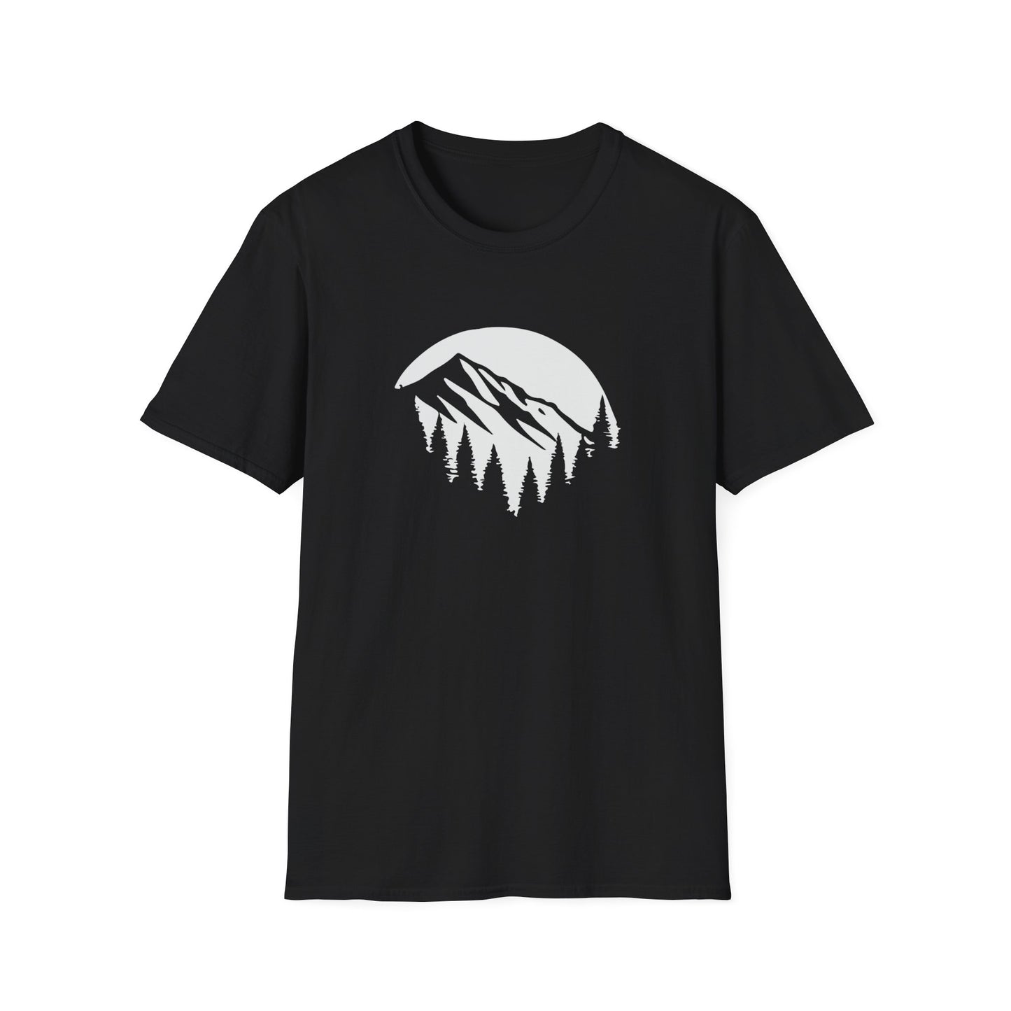 Minimalist Mountain and Pine Trees T-Shirt | Outdoor Adventure Unisex Graphic Tee - Nature Lover's Apparel