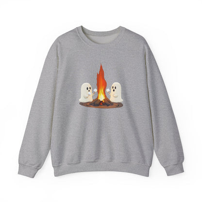 Halloween Ghost Campfire Sweatshirt, Camping Sweatshirt, Cute Spooky Tee, Halloween Party Outfit, Halloween 2024, Ghostly Campfire