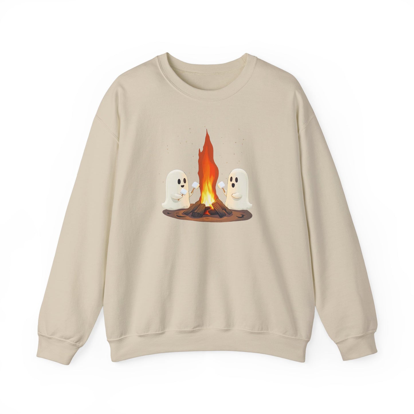 Halloween Ghost Campfire Sweatshirt, Camping Sweatshirt, Cute Spooky Tee, Halloween Party Outfit, Halloween 2024, Ghostly Campfire