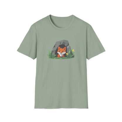 Adorable Fox Cave T-Shirt | Cute Woodland Animal Graphic Tee | Perfect for Nature Lovers, National Park Enthusiasts, and Outdoor Adventures