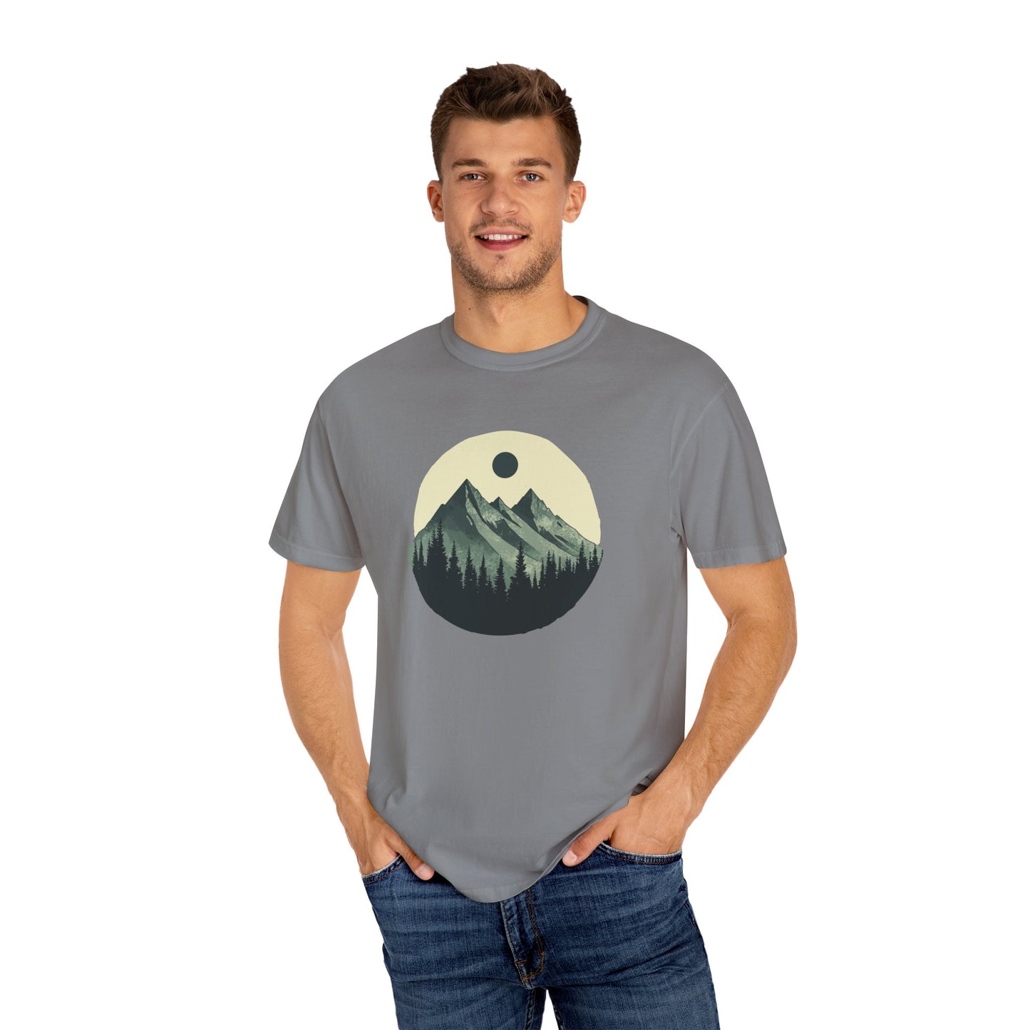 Mountain Peaks Nature T-Shirt - Minimalist Mountain Design | Outdoor Graphic Tee | Adventure Apparel