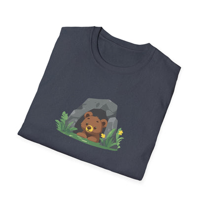 Adorable Bear Cave T-Shirt | Cute Woodland Animal Graphic Tee | Perfect for Nature Lovers, National Park Enthusiasts, and Outdoor Adventures