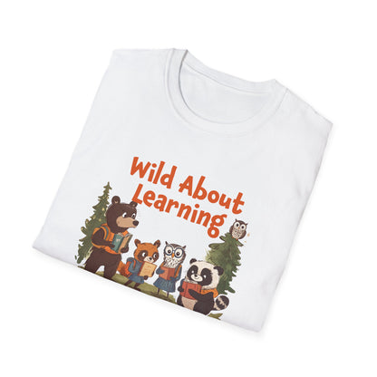 Woodland Animals Back to School T-Shirt, Cute forest Animals Teacher Gift, Wild for Learning, Nature Lover Shirt, Gift for Teachers