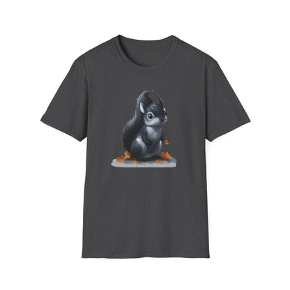 Cute Black Squirrel T-Shirt - Fall Animal Graphic Tee - Woodland Wildlife Shirt - Cozy Autumn Apparel - Nature Lover's Gift