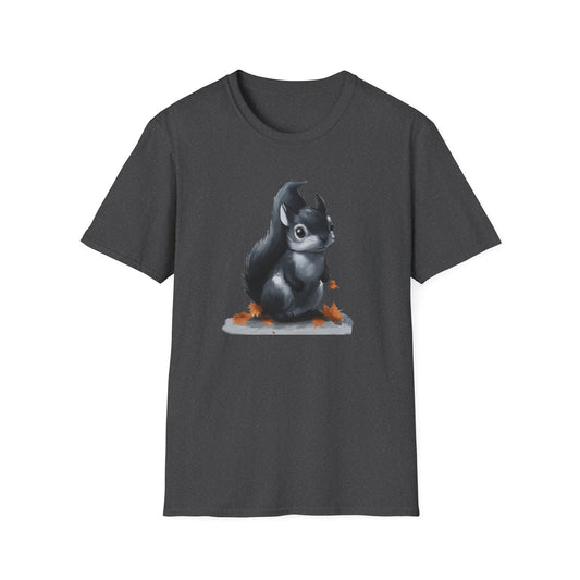 Cute Black Squirrel T-Shirt - Fall Animal Graphic Tee - Woodland Wildlife Shirt - Cozy Autumn Apparel - Nature Lover's Gift