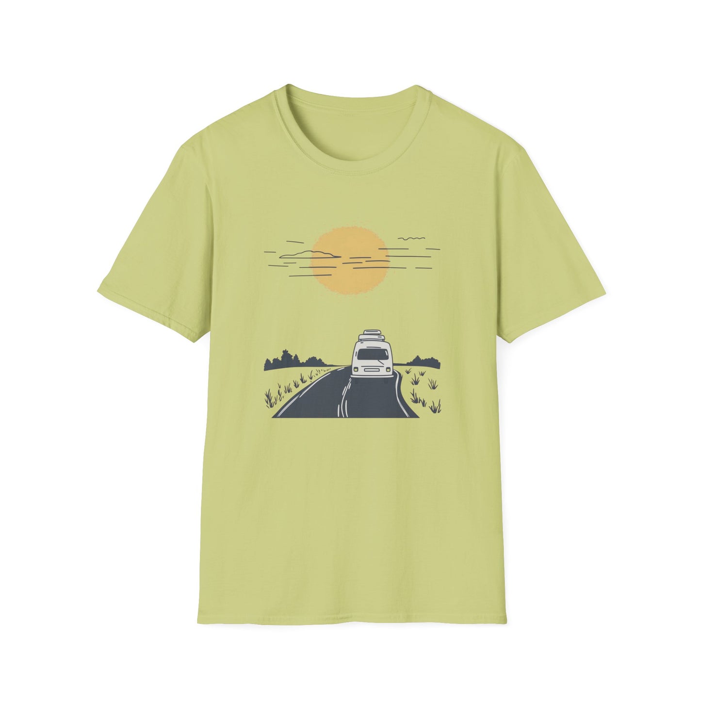 Chasing Sunsets Modern Van Life T-Shirt, Adventure Tee, Wanderlust Road Trip Shirt, Fun Outdoor Camping Top, Traveler Apparel Gift