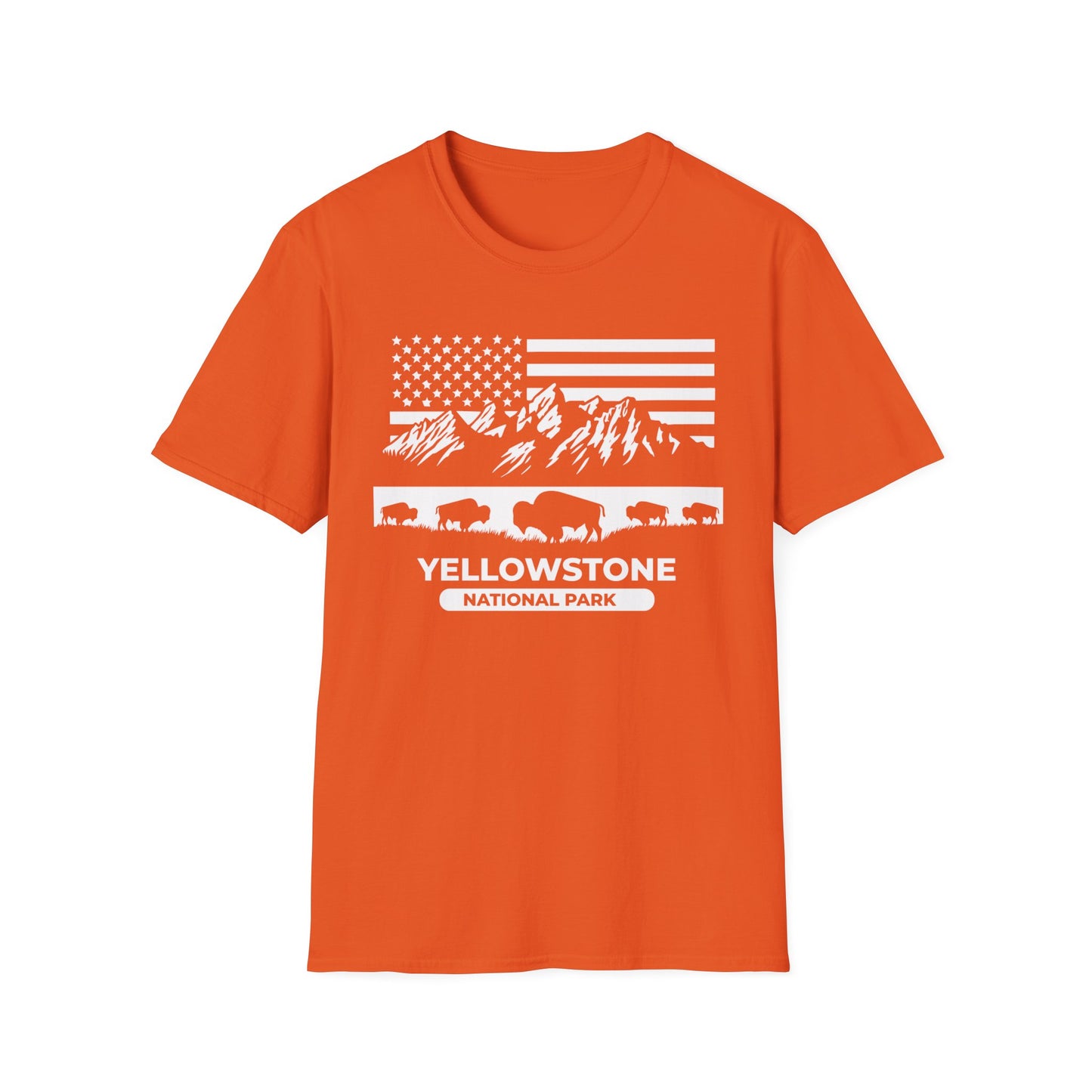 Yellowstone National Park Patriotic T-shirt | Patriotic American Flag graphic tee - Outdoor Lover's Shirt - Perfect for 2024 election season