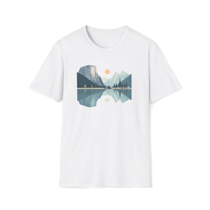 Mountain Reflection T-Shirt | Minimalist Outdoor Nature Tee | Scenic Landscape Graphic Shirt | Adventure Hiking Camping Gift