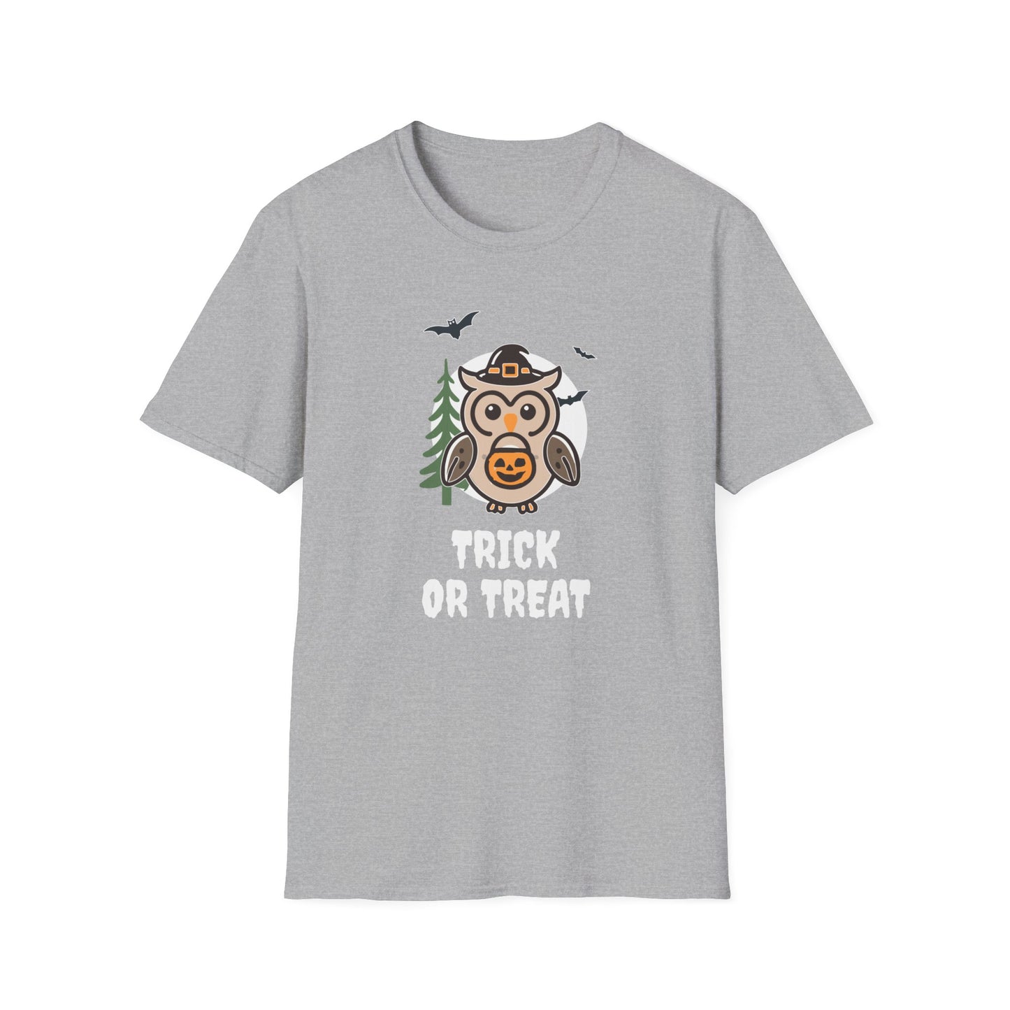 Cute Owl Halloween Trick or Treat T-Shirt | Adorable National Park Animal Illustration Tee | Perfect for Halloween and Nature Lovers