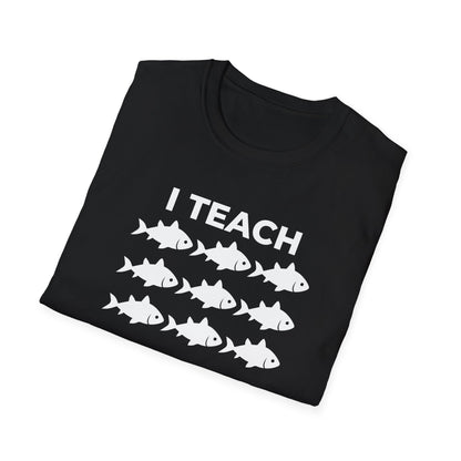 I Teach School T-Shirt | Minimalist Teacher Shirt | School of Fish Shirt | Gift for Teachers