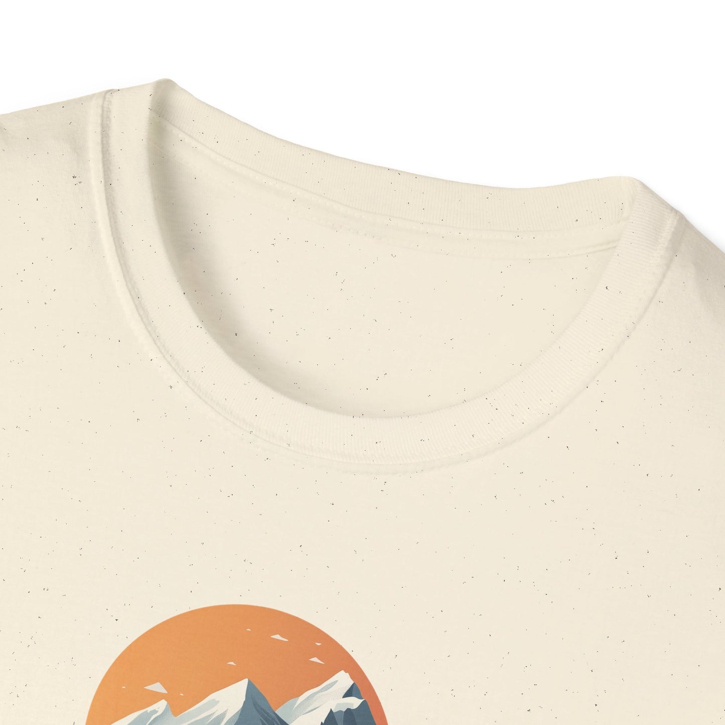 Mountain Sunset Isometric Landscape T-Shirt, Nature Scene Tee, Wilderness Hiking Shirt, Outdoor Adventure Top, Wildlife Graphic Tee