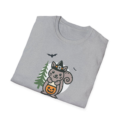 Cute Squirrel Halloween Trick or Treat T-Shirt | Adorable National Park Animal Illustration Tee | Perfect for Halloween and Nature Lovers