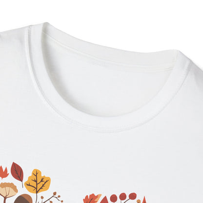 Heart Fall T-Shirt, Cozy Autumn Graphic Tee, Fall Leaves & Pumpkin Shirt, Love Fall Shirt, Thanksgiving Shirt, Nature-Inspired Fall Shirt