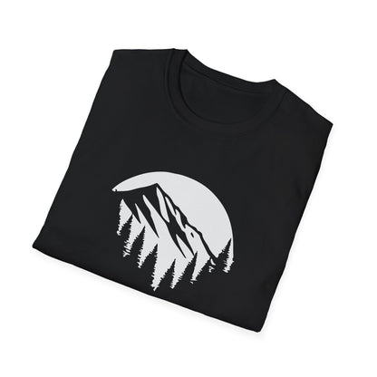 Minimalist Mountain and Pine Trees T-Shirt | Outdoor Adventure Unisex Graphic Tee - Nature Lover's Apparel