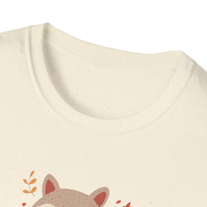 Crisp Air, Cozy Layers T-Shirt | Cute Fox Fall T-Shirt | Cozy Autumn Vibes Tee | Woodland Animal Sweater Shirt | Fall Coffee Lovers Shirt