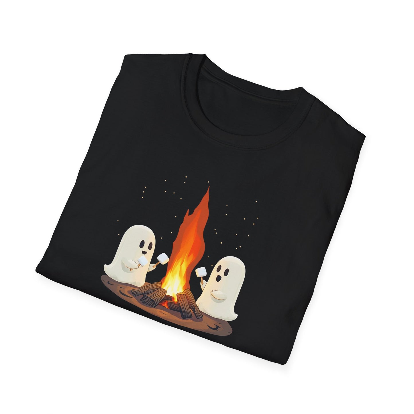 Halloween Ghost Campfire T-Shirt, Camping Shirt, Cute Spooky Tee, Halloween Party Outfit, Halloween 2024, Ghostly Campfire