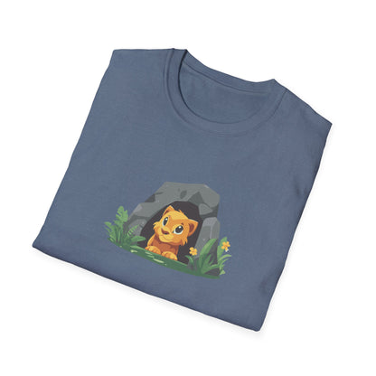 Adorable Mountain Lion Cave T-Shirt | Cute Animal Graphic Tee | Perfect for Nature Lovers, National Park Enthusiasts, and Outdoor Adventures