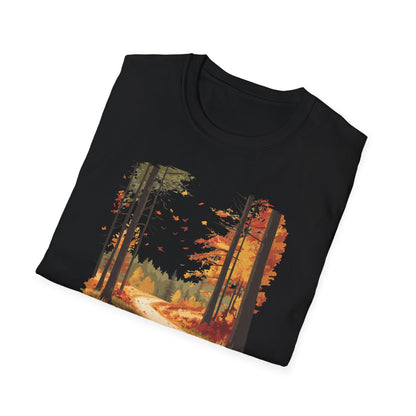 Autumn Adventures T-shirt - Cozy Fall Forest Nature Design Tee for Outdoor Enthusiasts, Hiking Lovers, Fall Hiker Shirt