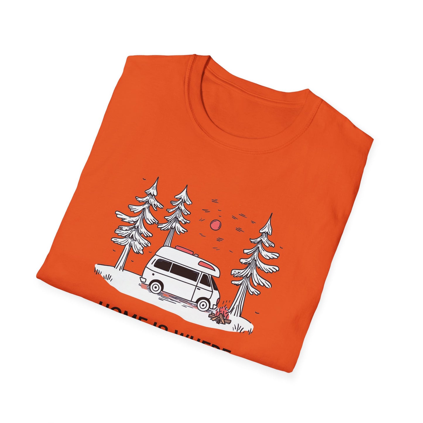 Home Is Where You Park It | Van Life Adventure T-Shirt, Camping Tee, Outdoor Lovers Gift, Road Trip Enthusiast, Minimalist Nature Shirt