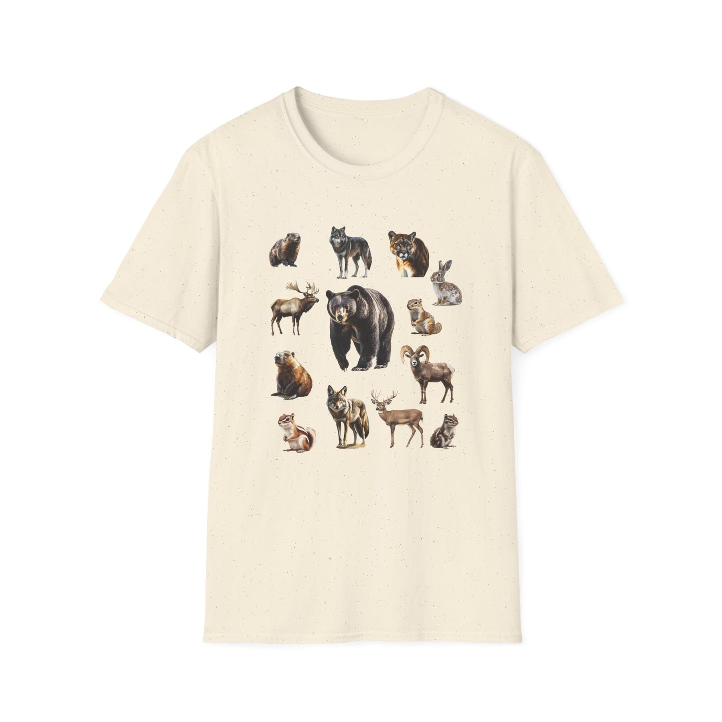 Rocky Mountain Wildlife T-Shirt - North American Wildlife Graphic Tee, Nature Lover & Hiker Shirt, Wildlife Gift for Animal Lovers