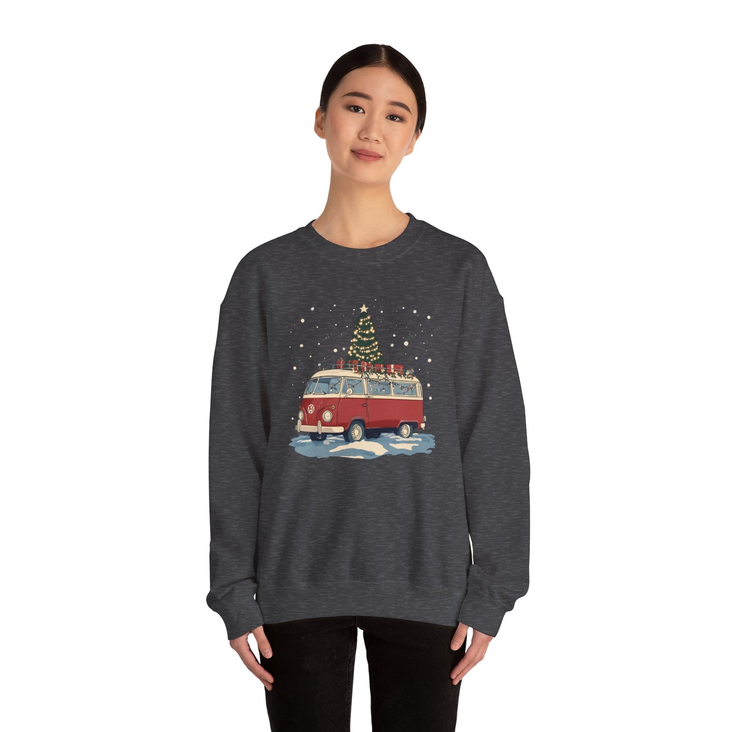 Christmas Van Life Sweatshirt | Cozy Holiday Camper Sweater | Festive Gift for Van Life Lovers and Outdoor Adventurers, Merry Van Life