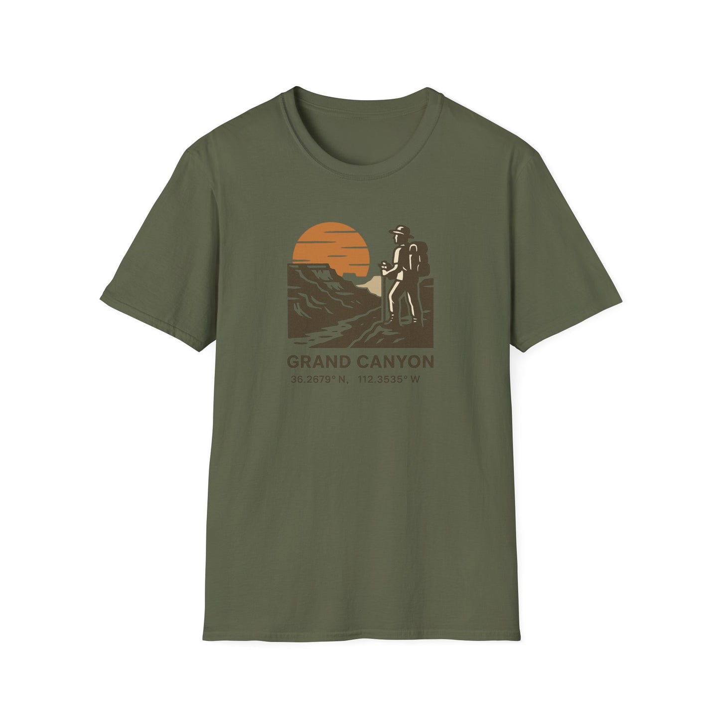 Grand Canyon Shirt with Coordinates | Vintage National Park Hiking Tee | Arizona Nature T-Shirt | Rim to Rim Trail Shirt | Outdoor hike Gift