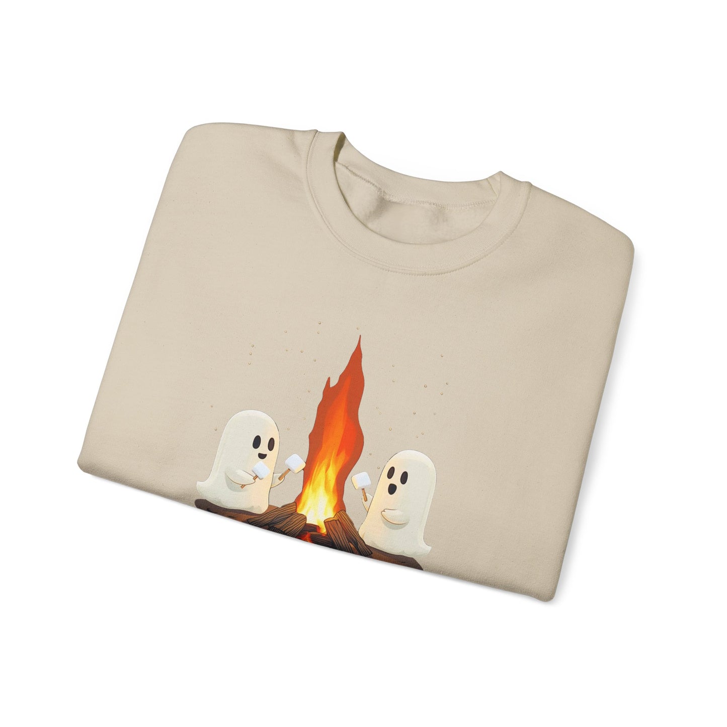 Halloween Ghost Campfire Sweatshirt, Camping Sweatshirt, Cute Spooky Tee, Halloween Party Outfit, Halloween 2024, Ghostly Campfire