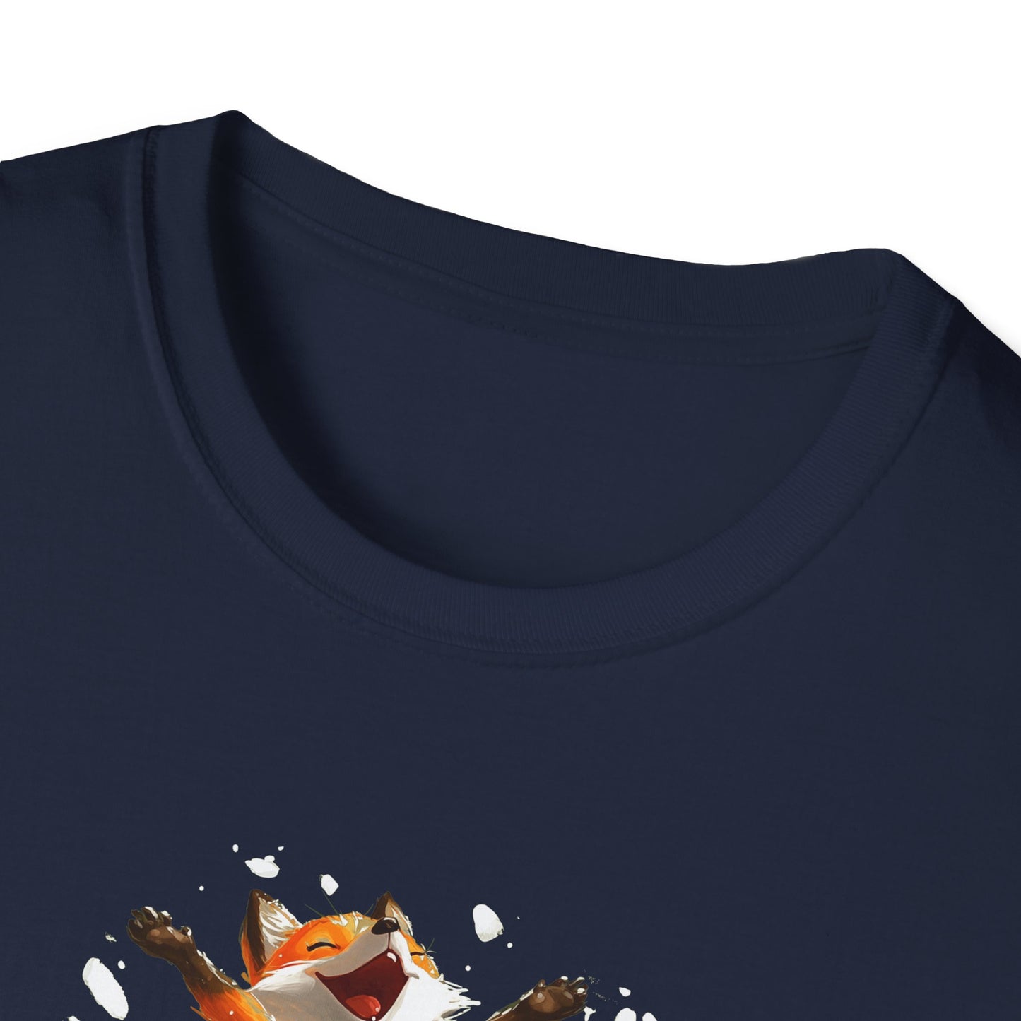 Playful Fox Jumping in Snow T-Shirt | Winter Wonderland Graphic Tee | Cute Animal Shirt for Nature Lovers | Fun Winter Apparel Gift