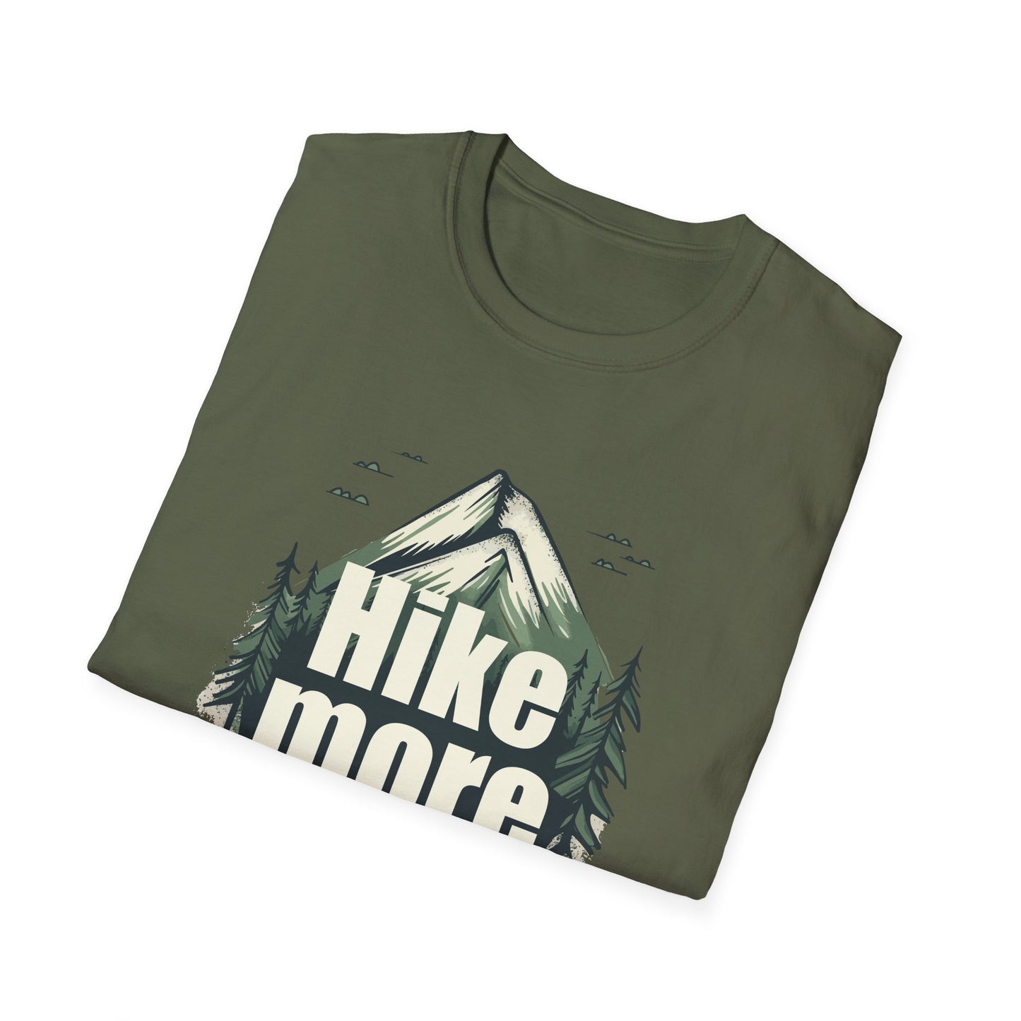 Hike More Worry Less T-Shirt, Outdoor Hiking Graphic Tee, Mountain Lover Gift, Adventure Clothing, Unisex Hiking Apparel