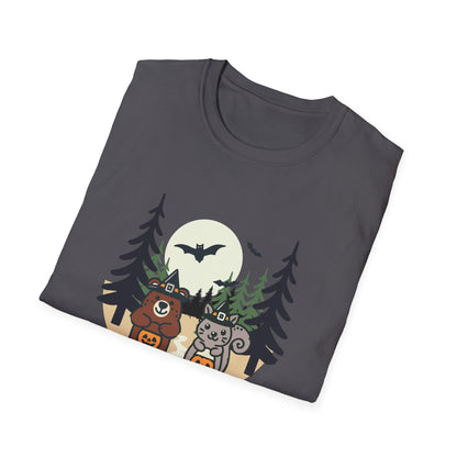 Forest Friends Trick-Or-Treat Halloween T-Shirt | Cute Bear and Squirrel Design | Trick-or-Treat Animal Tee