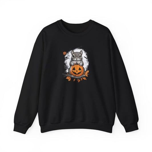 Squirrel Pumpkin Sweatshirt, Halloween Sweatshirt, Fall Sweatshirt, Autumn Sweatshirt, Cute Animal Sweatshirt, Seasonal Sweatshirt