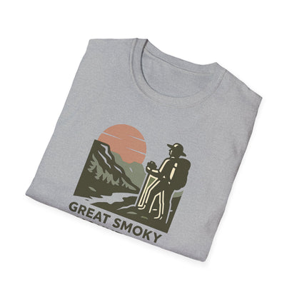 Great Smoky Mountains National Park Shirt | Vintage Hiking T-Shirt with Coordinates | Smoky Mountains Hiker Gift | Retro Nature Lover Tee