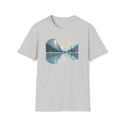 Mountain Reflection T-Shirt | Minimalist Outdoor Nature Tee | Scenic Landscape Graphic Shirt | Adventure Hiking Camping Gift