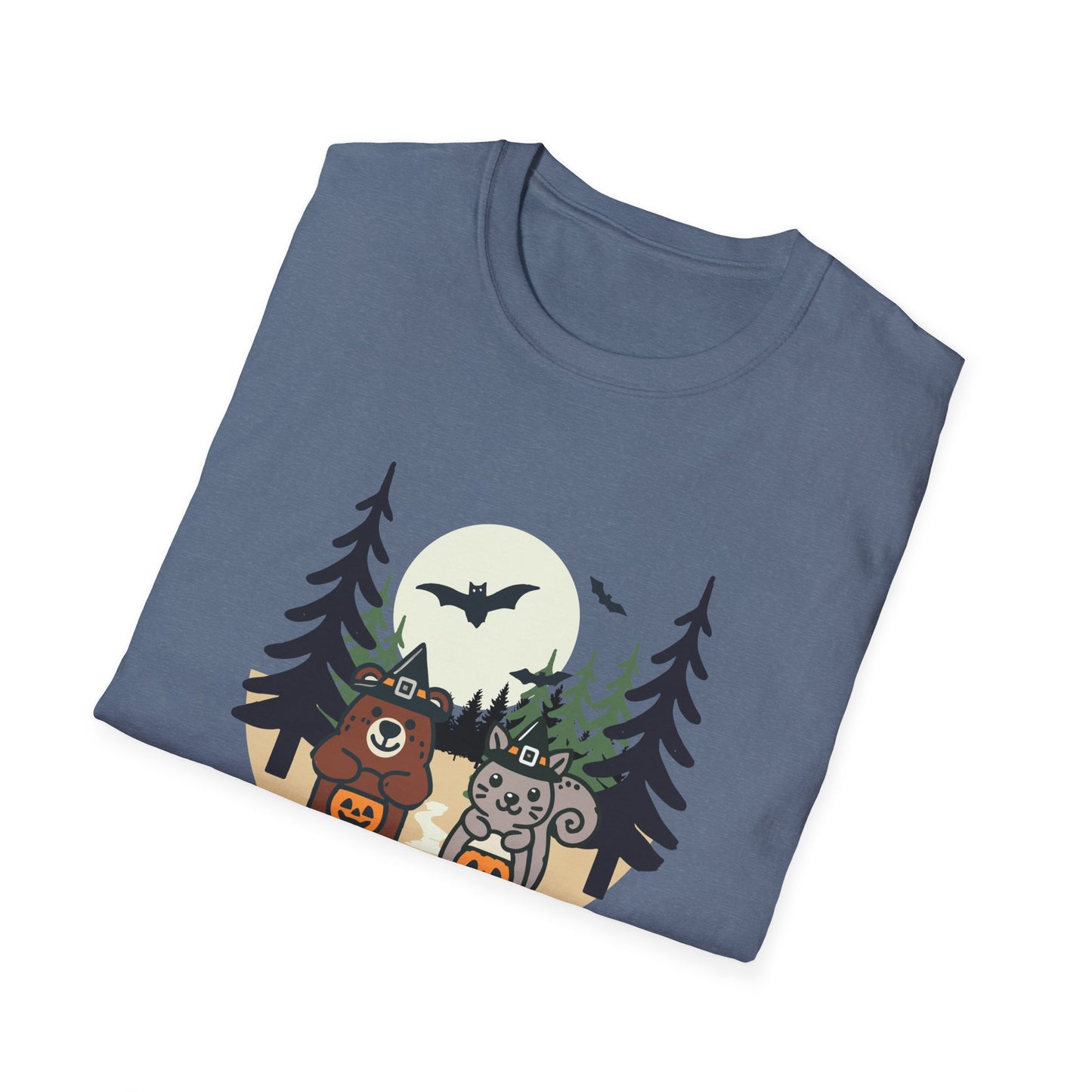 Forest Friends Trick-Or-Treat Halloween T-Shirt | Cute Bear and Squirrel Design | Trick-or-Treat Animal Tee