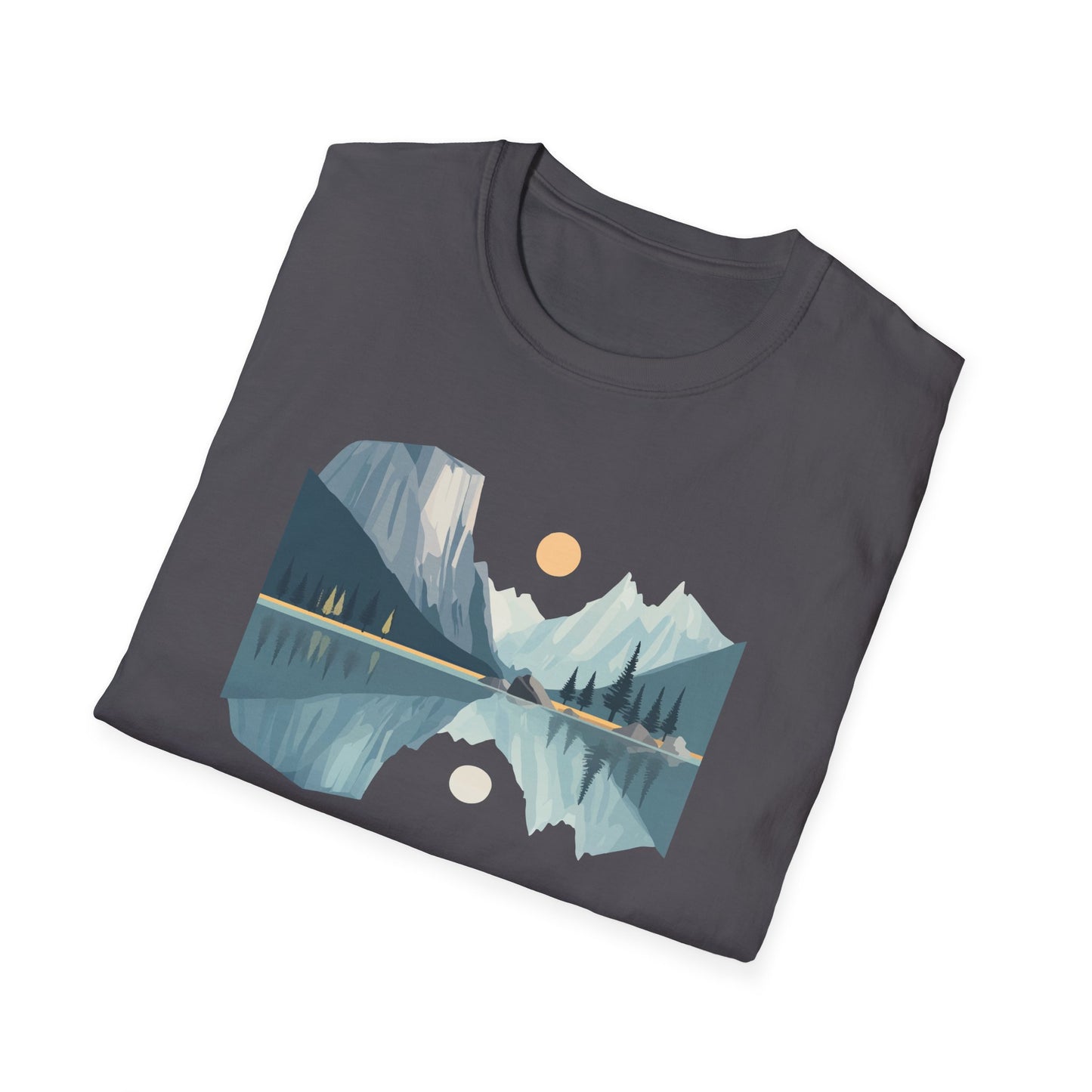 Mountain Reflection T-Shirt | Minimalist Outdoor Nature Tee | Scenic Landscape Graphic Shirt | Adventure Hiking Camping Gift